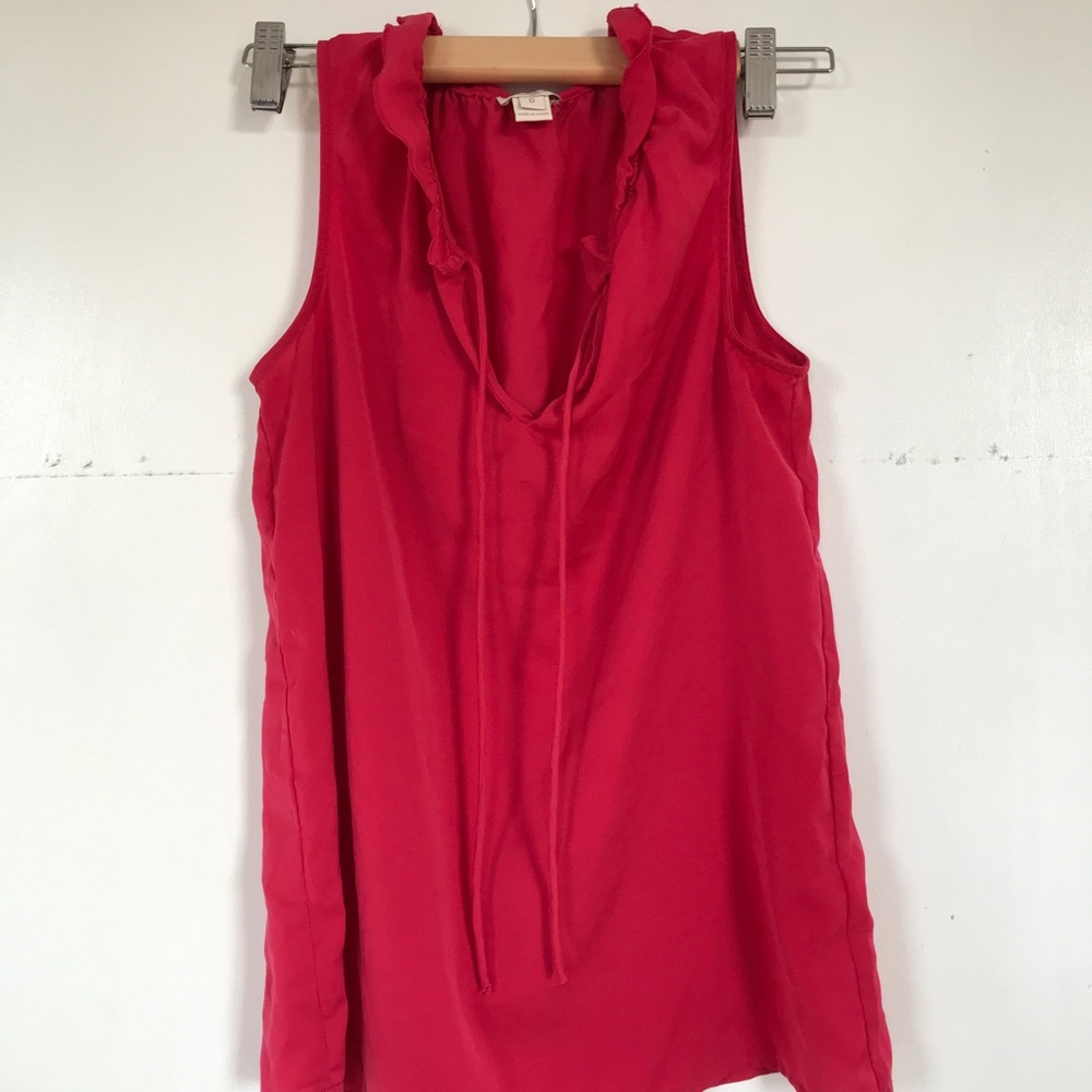 J Crew Fuscia Silk Shirt